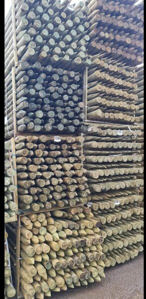 Round Posts 75x1800mm 3"x6ft Fence Stakes 